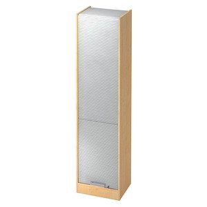 HAMMERBACHER Akandia Rollladenschrank ahorn, silber 4 Fachböden 50,0 x 40,0 x 200,4 cm