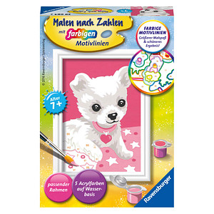 Ravensburger Malen-nach-Zahlen Chihuaha mehrfarbig