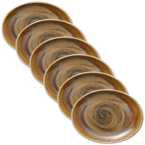 HEART & SOUL Servierplatten Perfect Match Cumin hellbraun 25,0 x 19,0 cm, 6 St.