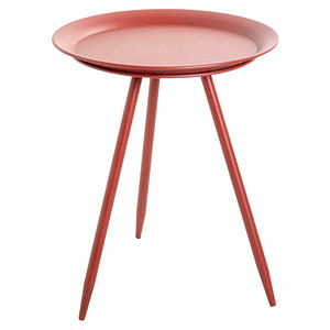 HAKU Möbel Beistelltisch rund Metall rot 38,0 x 38,0 x 47,0 cm, 1 St.