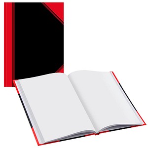 Bantex Notizbuch Chinakladde DIN A4 blanko, schwarz/rot Hardcover 192 Seiten