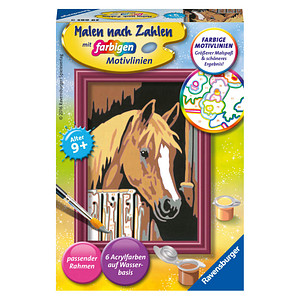 Ravensburger Malen-nach-Zahlen Pferd im Stall mehrfarbig