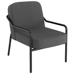 medso powered by PAPERFLOW Sessel MEDSO M Rund anthrazit schwarz Stoff 58,0 x 74,3 x 73,6 cm, 1 St.