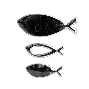 Rayher Wachsmotive silber Fische, 1 Pack