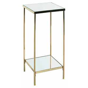 HAKU Möbel Beistelltisch rechteckig Glas gold 28,0 x 28,0 x 66,0 cm, 1 St.