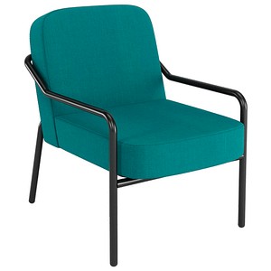 medso powered by PAPERFLOW Sessel MEDSO M Rund blau schwarz Stoff 58,0 x 74,3 x 73,6 cm, 1 St.