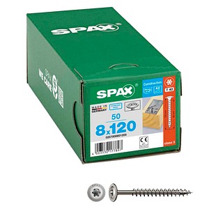 SPAX® Holzbauschrauben T40 Tellerkopf Edelstahl A2 0257000801205 8 mm x 120 mm, 50 St.