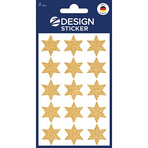 AVERY Zweckform Aufkleber Stern, gold, 30 Etiketten
