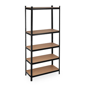 relaxdays Schwerlastregal 10033051_0 schwarz/braun 100,0 x 45,0 x 220,0 cm