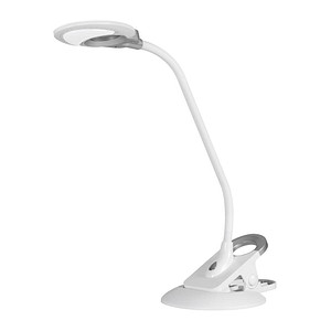 Hansa Swirl LED Schreibtischlampe weiß, silber 4 W mit Tischklemme