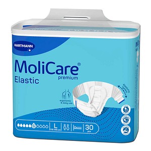 HARTMANN Inkontinenzhosen MoliCare® premium Elastic 6, L unisex für schwere Inkontinenz, 30 St.