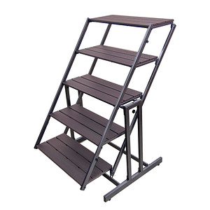 Garden Pleasure Blumentreppe TABORA Metall dunkelbraun rechteckig 70,2 x 131,0 cm, 1 St.