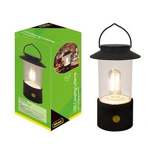 Idena 50125 LED Campinglampe schwarz, 1 St.