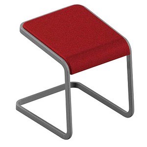 Quadrifoglio Büro-Sitzhocker C-STOOL OCSTOB01/34QI rot, 1 St.