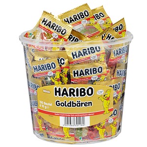 HARIBO Goldbären Minibeutel Fruchtgummi 1,0 kg, 100 St.