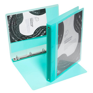 EICHNER Präsentationsringbuch 4-Ringe grün-transparent 2,5 cm DIN A4