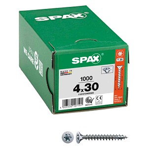 SPAX® Universalschrauben T20 Senkkopf WIROX 1191010400305 4 mm x 30 mm, 1.000 St.