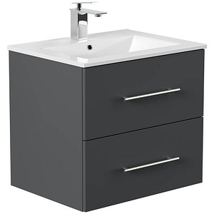 POSSEIK Waschbecken mit Unterschrank HOMELINE 60 grafit 61,5 x 46,5 x 56,0 cm