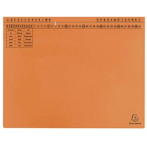 Exacompta Hängehefter Exaflex Karton orange DIN A4 1x Amtsheftung / kaufmännische Heftung, 25 St.