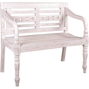 Garden Pleasure Gartenbank MOYO 960368 weiß Holz 100,0 cm