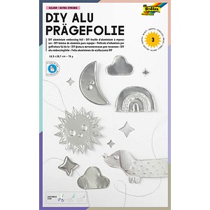 folia Prägefolie silber, 3 Blatt