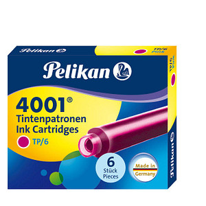 Pelikan Tintenpatronen für Füller 4001 TP/6 pink, 6 St.