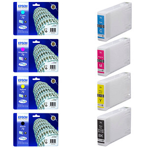 EPSON T7911/T7912/T7913/T7914 (Turm von Pisa) schwarz, cyan, magenta, gelb Druckerpatronen, 4er-Set