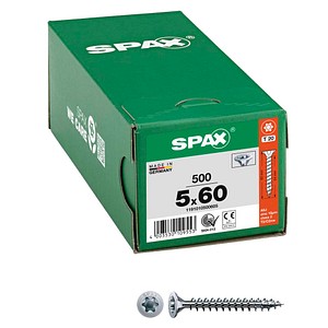 SPAX® Universalschrauben T20 Senkkopf WIROX 1191010500605 5 mm x 60 mm, 500 St.