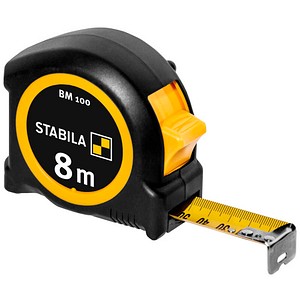 STABILA Maßband BM 100, 1000er-Skala 19579, Stahl 8,0 m