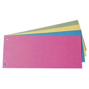 dots Trennstreifen farbsortiert, 190 g/qm Karton 24,0 x 10,5 cm, 100 Blatt