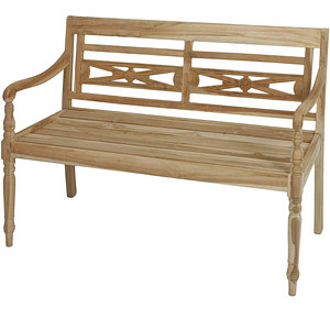 Garden Pleasure Gartenbank SUMATRA 940228 braun Holz 120,0 cm