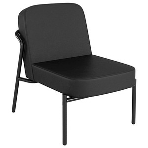 medso powered by PAPERFLOW Sessel MEDSO S Rund schwarz Kunstleder 58,0 x 74,3 x 73,6 cm, 1 St.