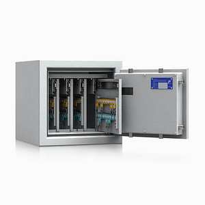 ISS safe4key Schlüsseltresor lichtgrau mit 160 Haken, Elektronikschloss, 42,0 x 42,0 x 40,0 cm, 1 St.