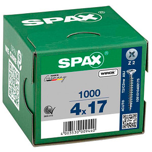 SPAX® Universalschrauben Z2 Senkkopf WIROX 17mm  x 4 mm, 1000 St.