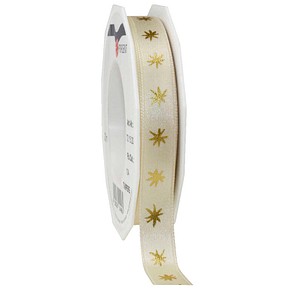 PRÄSENT Geschenkband matt creme 15,0 mm x 20,0 m