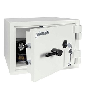 phoenix Tresor FORTRESS Sicherheitsstufe S2 nach EN14450 mit Feuerschutz signalweiß 41,0 x 40,5 x 30,0 cm