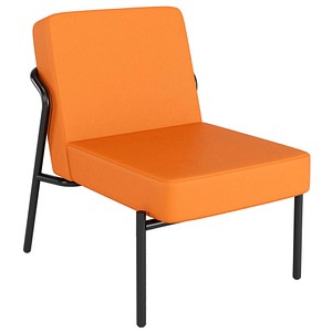 medso powered by PAPERFLOW Sessel MEDSO S orange schwarz Kunstleder 58,0 x 74,3 x 38,0 cm, 1 St.