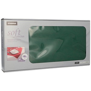 STARPAK Tischdecken soft selection dunkelgrün 80,0 x 80,0 cm, 20 St.