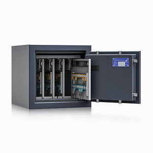 ISS safe4key Schlüsseltresor grau mit 160 Haken, Elektronikschloss, 42,0 x 42,0 x 40,0 cm, 1 St.