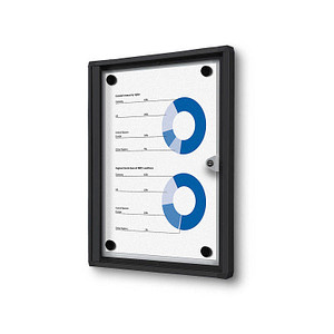 Showdown® Displays Schaukasten Economy schwarz 1x DIN A4 27,1 x 2,6 x 35,0 cm, 1 St.