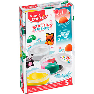maped Knete MODELING FRIENDS farbsortiert, 3 Farben je 18,0 g