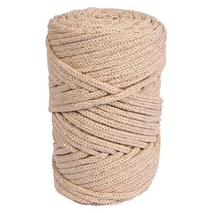 Rayher Garn Braidy Recycling strukturiert sand 4,0 mm x ca. 58,0 m