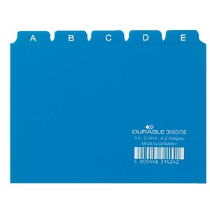DURABLE Karteikartenregister A-Z blau