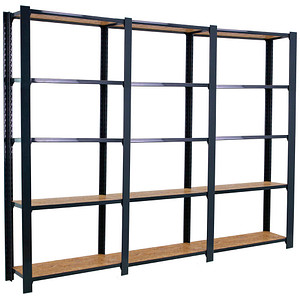 Simonrack Schwerlast-Weitspannregal OFFICLICK 5 8425437127731 anthrazit, braun 240,0 x 30,0 x 210,0 cm