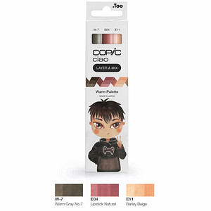 COPIC® Ciao Warm Palette Layoutmarker-Set farbsortiert 1,0 + 6,0 mm, 3 St.
