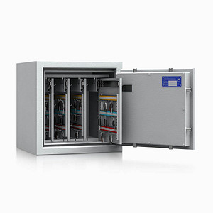 ISS safe4key Schlüsseltresor lichtgrau mit 144 Haken, Elektronikschloss, 50,0 x 42,0 x 50,0 cm, 1 St.