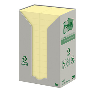Post-it® Recycling Notes Haftnotizen 653-1T gelb 24 Blöcke