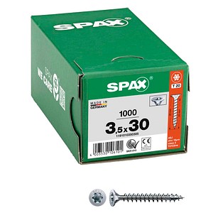 SPAX® Universalschrauben T20 Senkkopf WIROX 1191010350305 3,5 mm x 30 mm, 1.000 St.