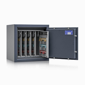 ISS safe4key Schlüsseltresor grau mit 280 Haken, Doppelbartschloss, 50,0 x 42,0 x 50,0 cm, 1 St.