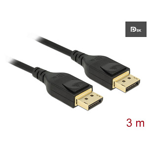 DeLOCK DisplayPort 1.4 Kabel 8K 60 Hz 3,0 m schwarz, 1 St.